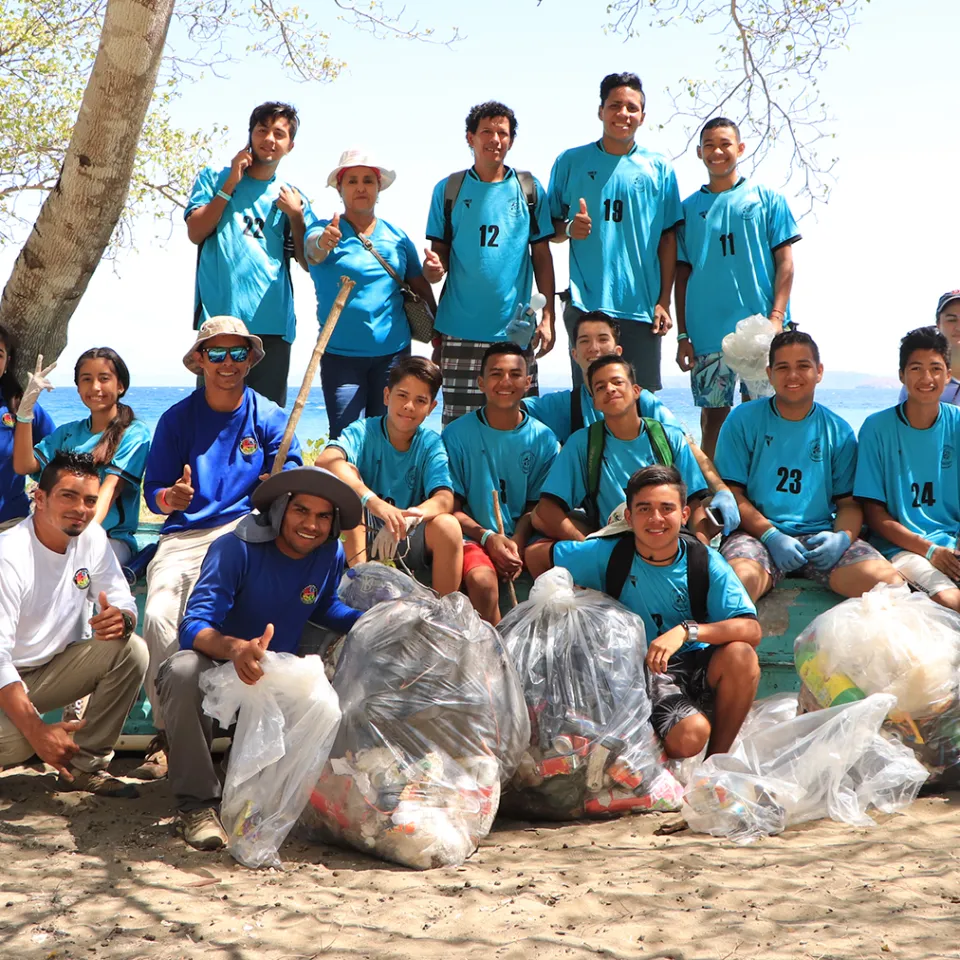 a group of people posing for a picture